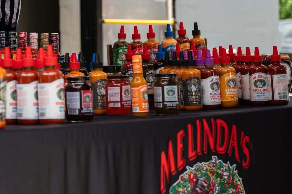Sponsor product display at a branded event