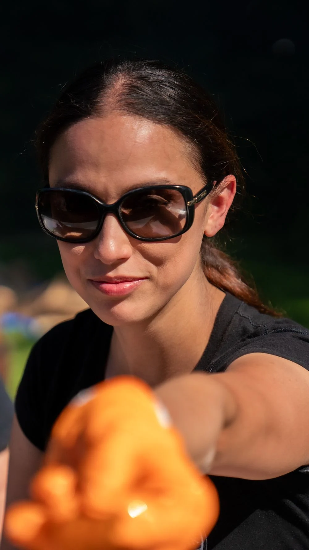 Event portrait during an outdoor gathering